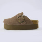 Granola Suede Platform Clog