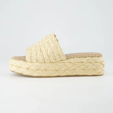 Core Raffia Platform Sandal