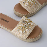 Playa Espadrille Slide Sandals