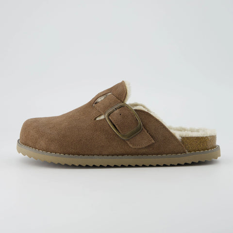 Blain Fur Genuine Suede Clogs