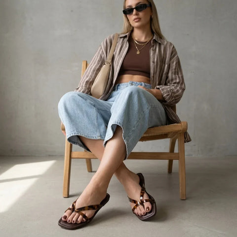 Titan Square Toe Flip Flops