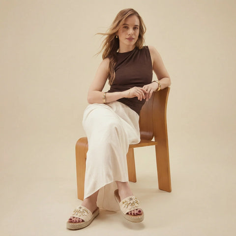 Playa Espadrille Slide Sandals