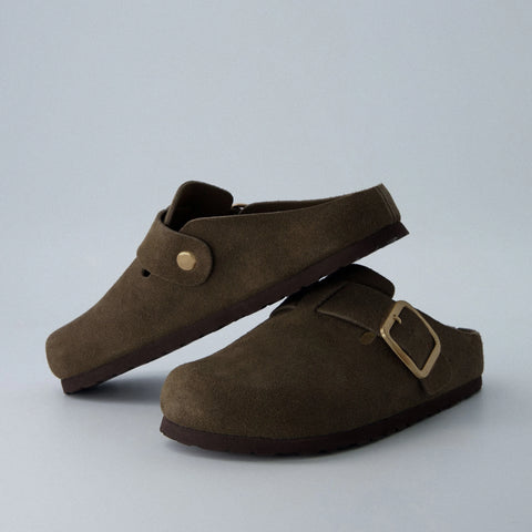 Rusty Leather Clogs