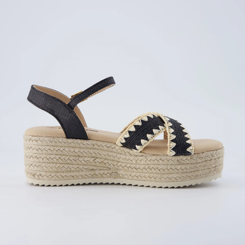 Ola Raffia Platform Sandals