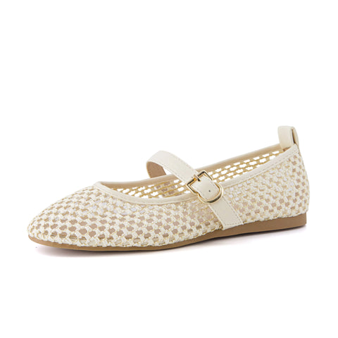 Gracie Mesh Mary Jane Flats