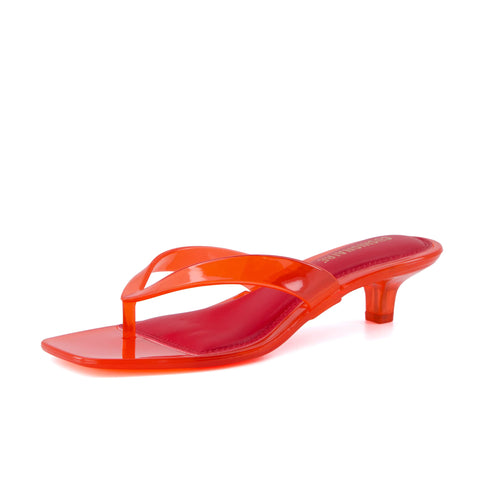 Riot Jelly Thong Kitten Heels