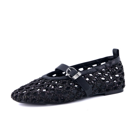 Wendy Woven Mary Jane Flats