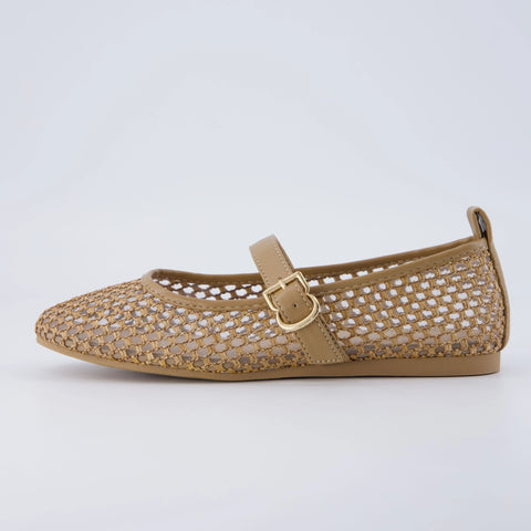 Gracie Mesh Mary Jane Flats