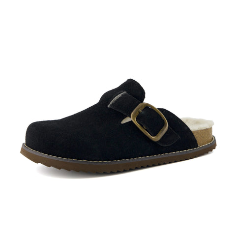 Blain Fur Genuine Suede Clogs