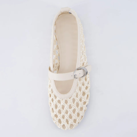 Wendy Woven Mary Jane Flats