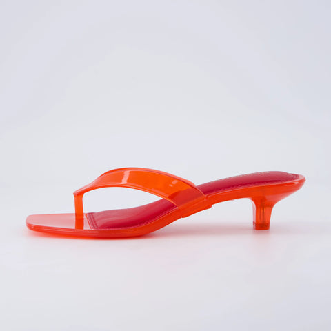 Riot Jelly Thong Kitten Heels
