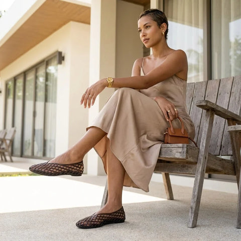 Siesta Lattice Ballet Flats