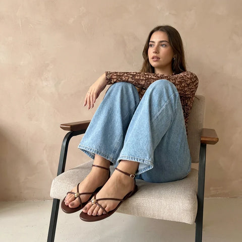 Tory Strappy Flat Sandals