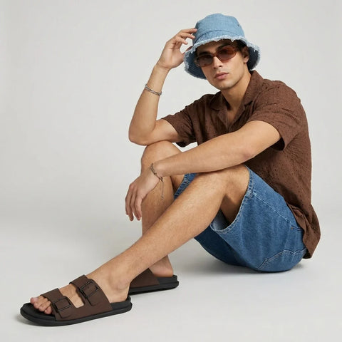 Alpha Genuine Leather Mens Sandals