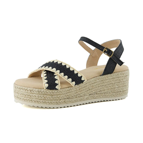 Ola Raffia Platform Sandals