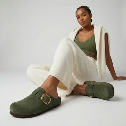 Rusty Leather Clogs