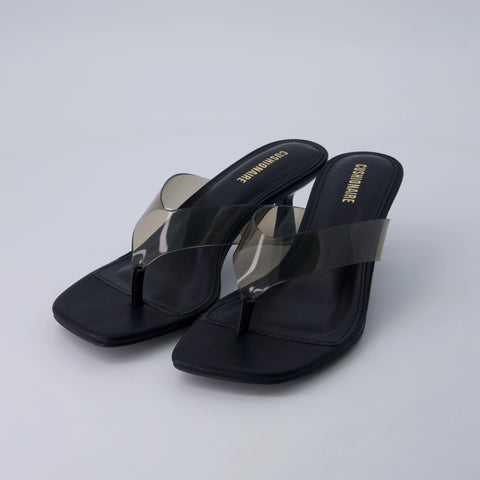 Mezzo Clear Strap Kitten Heels