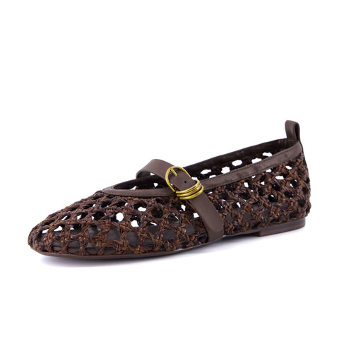 Wendy Woven Mary Jane Flats