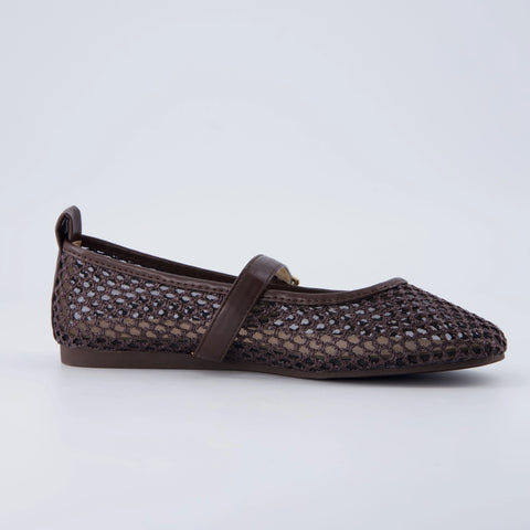 Gracie Mesh Mary Jane Flats