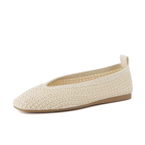Gilt Woven Ballet Flats