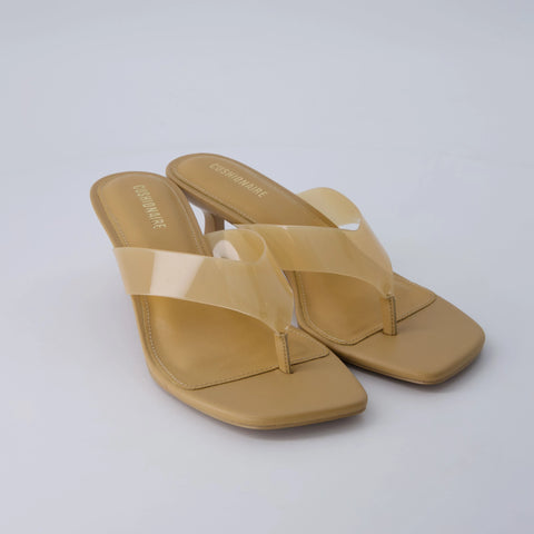 Mezzo Clear Strap Kitten Heels