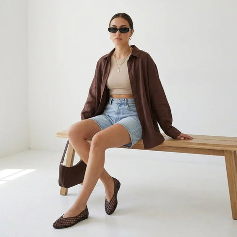 Siesta Lattice Ballet Flats