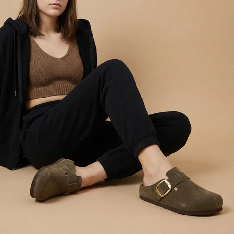 Rusty Leather Clogs