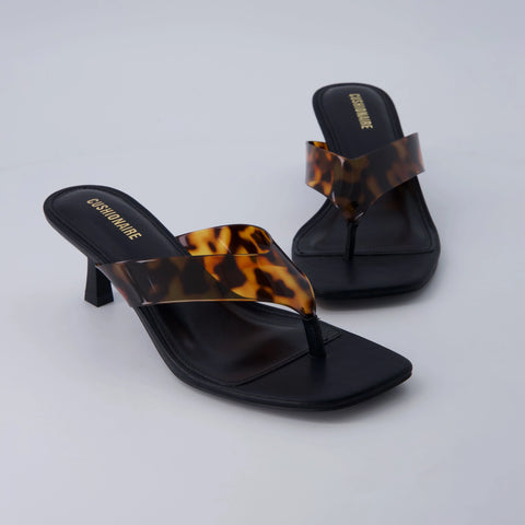 Mezzo Clear Strap Kitten Heels