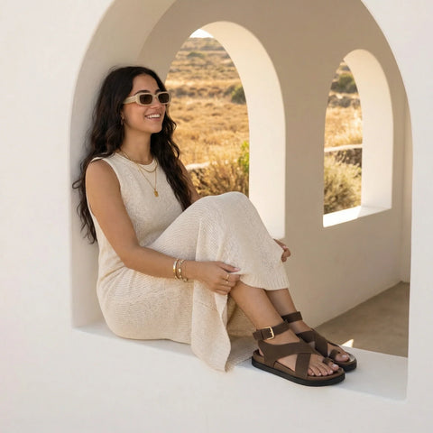 Entry Ankle Wrap Molded Footbed Sandal