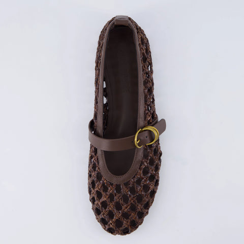 Wendy Woven Mary Jane Flats