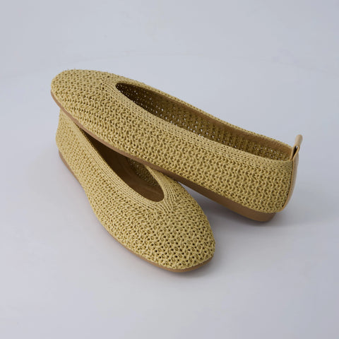 Gilt Woven Ballet Flats