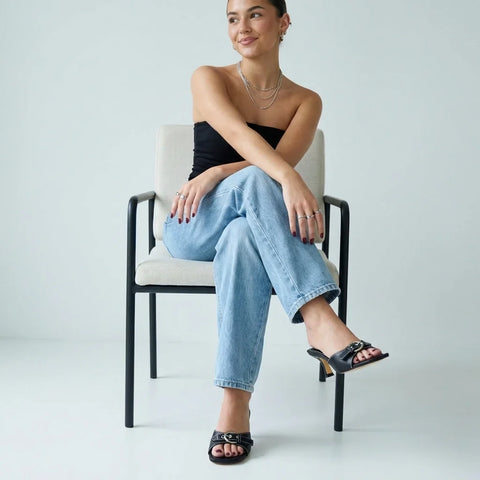 Belle Kitten Heel Sandals