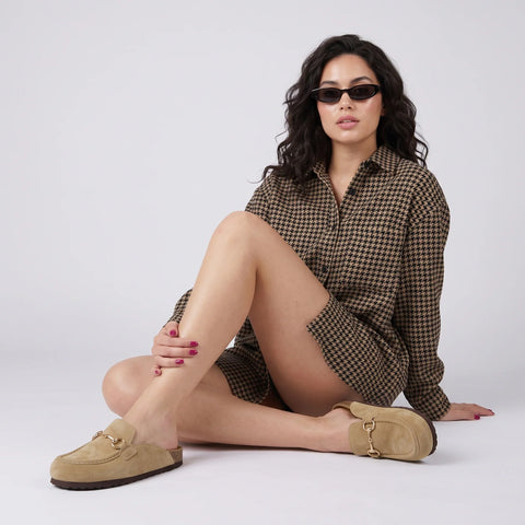 Cliff Suede Clog Mules