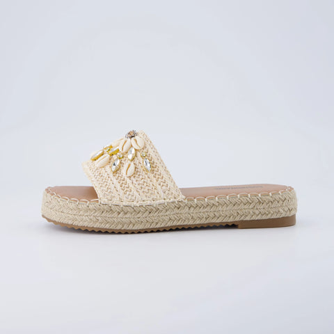 Playa Espadrille Slide Sandals