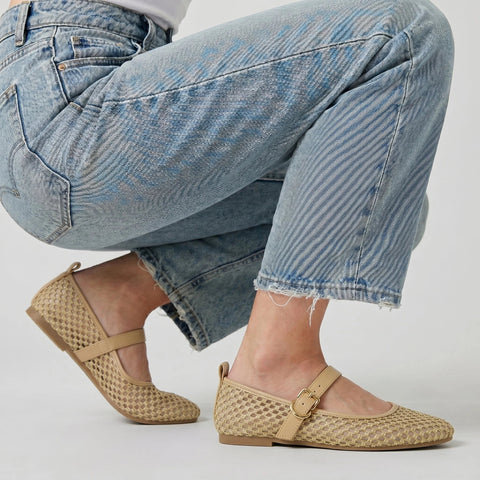 Gracie Mesh Mary Jane Flats
