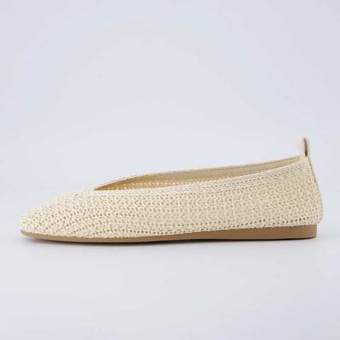Gilt Woven Ballet Flats