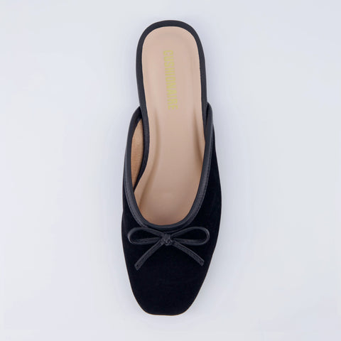 Jade Velvet Ballet Mule