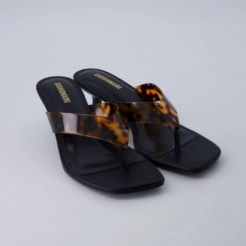 Mezzo Clear Strap Kitten Heels
