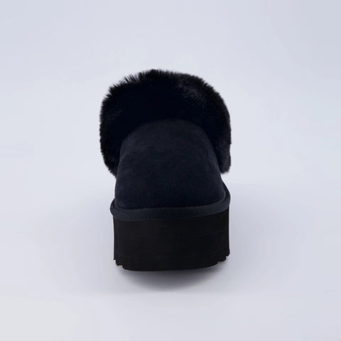 Husky Suede Cozy Platform Mule
