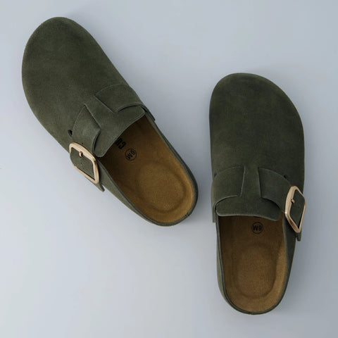 Rusty Leather Clogs