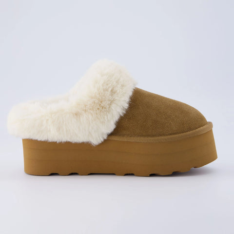 Husky Suede Cozy Platform Mule