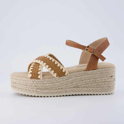 Ola Raffia Platform Sandals
