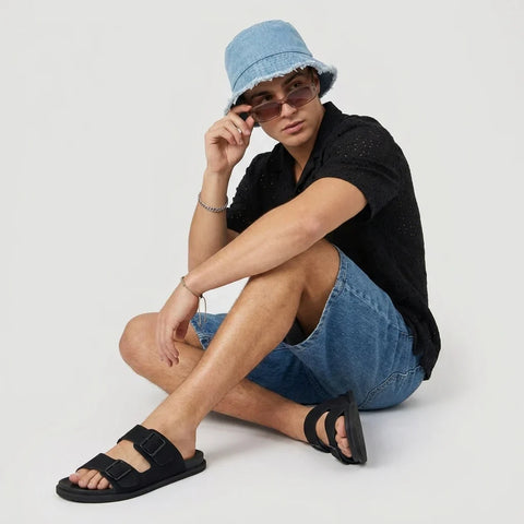 Alpha Genuine Leather Mens Sandals