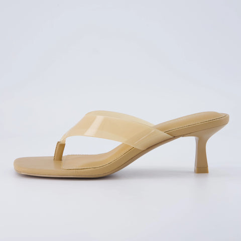 Mezzo Clear Strap Kitten Heels