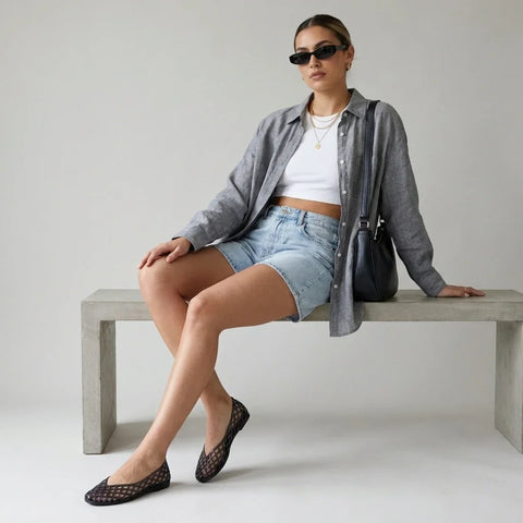 Siesta Lattice Ballet Flats