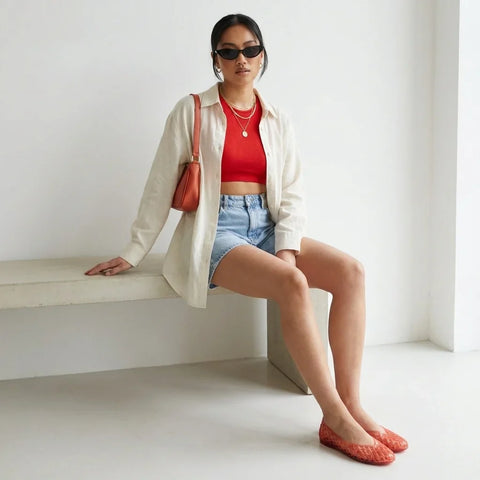 Siesta Lattice Ballet Flats
