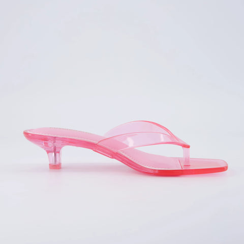 Riot Jelly Thong Kitten Heels