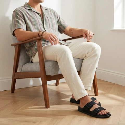 Alpha Genuine Leather Mens Sandals