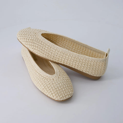 Gilt Woven Ballet Flats