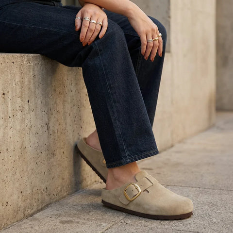 Rusty Leather Clogs